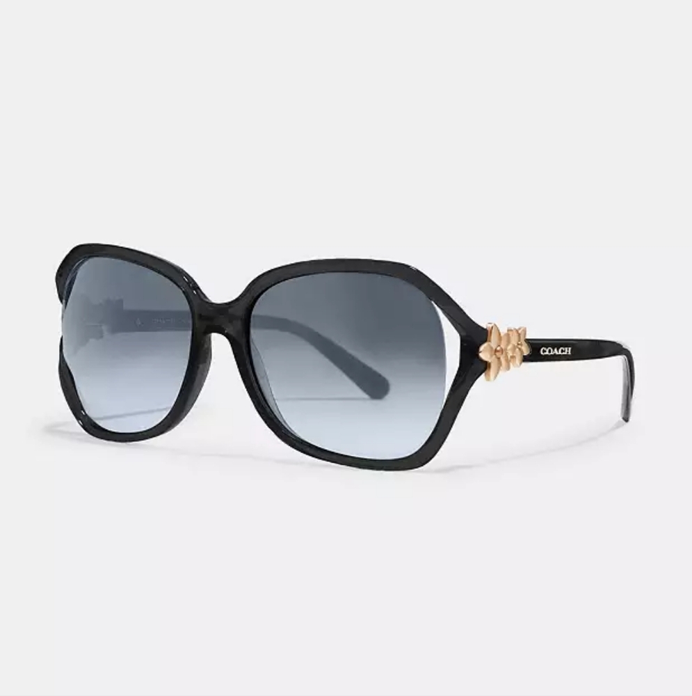 🌸🌸NEW COACH🌸🌸 Authentic Coach Black Integration Flower Sunglasses! - Picture 8 of 10